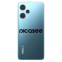 Átlátszó szilikon tok az alábbi mobiltelefonokra Xiaomi Poco F5 - Picasee - new logo - black