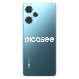 Átlátszó szilikon tok az alábbi mobiltelefonokra Xiaomi Poco F5 - Picasee - new logo - white