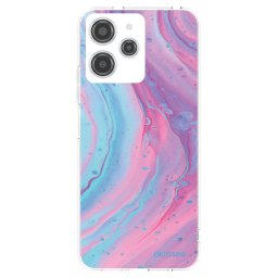 Átlátszó szilikon tok az alábbi mobiltelefonokra Xiaomi Redmi 12 4G - Pink liquid
