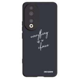 Fekete szilikon tok az alábbi mobiltelefonokra Honor 90 5G - Everything is a choice