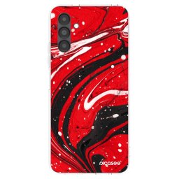 Átlátszó szilikon tok az alábbi mobiltelefonokra Samsung Galaxy A04s A047F - Red black
