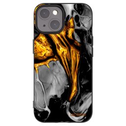 Fekete szilikon tok az alábbi mobiltelefonokra Apple iPhone 15 - Black Gold