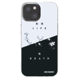 Átlátszó szilikon tok az alábbi mobiltelefonokra Apple iPhone 15 - Life - Death