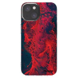 Átlátszó szilikon tok az alábbi mobiltelefonokra Apple iPhone 15 - Organic red