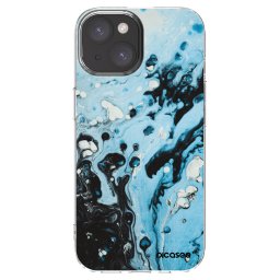 Átlátszó szilikon tok az alábbi mobiltelefonokra Apple iPhone 15 - Organic blue
