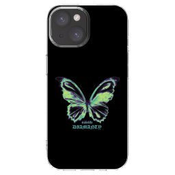 Átlátszó szilikon tok az alábbi mobiltelefonokra Apple iPhone 15 - Diamanty Blue