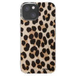 Átlátszó szilikon tok az alábbi mobiltelefonokra Apple iPhone 15 - Brown Tiger