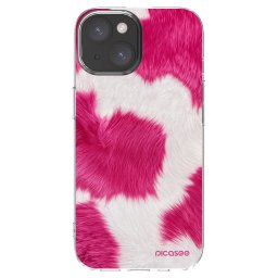Átlátszó szilikon tok az alábbi mobiltelefonokra Apple iPhone 15 - Pink Moo