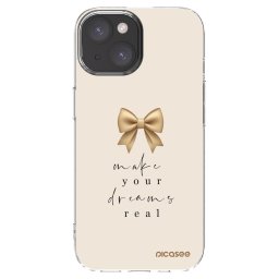 Átlátszó szilikon tok az alábbi mobiltelefonokra Apple iPhone 15 - Golden Dream