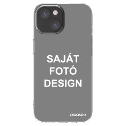 Átlátszó szilikon tok az alábbi mobiltelefonokra Apple iPhone 15 - Saját fotó/motívum