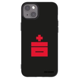 Silikonový černý obal pro Apple iPhone 15 Plus - Le Plastenciaga