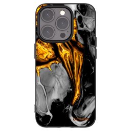 Fekete szilikon tok az alábbi mobiltelefonokra Apple iPhone 15 Pro - Black Gold