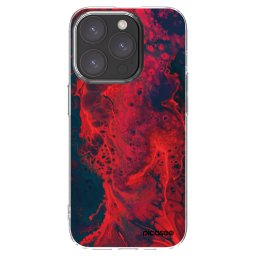 Átlátszó szilikon tok az alábbi mobiltelefonokra Apple iPhone 15 Pro - Organic red