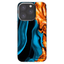 Átlátszó szilikon tok az alábbi mobiltelefonokra Apple iPhone 15 Pro - Gold blue