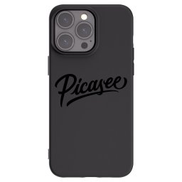 Fekete szilikon tok az alábbi mobiltelefonokra Apple iPhone 15 Pro Max - Picasee - old logo - black