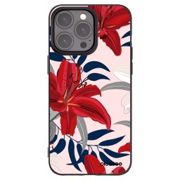 Fekete szilikon tok az alábbi mobiltelefonokra Apple iPhone 15 Pro Max - Red Lily