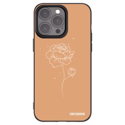 Fekete szilikon tok az alábbi mobiltelefonokra Apple iPhone 15 Pro Max - Peonies