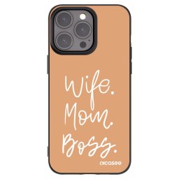 Fekete szilikon tok az alábbi mobiltelefonokra Apple iPhone 15 Pro Max - Boss Mama