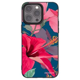 Fekete szilikon tok az alábbi mobiltelefonokra Apple iPhone 15 Pro Max - Hibiscus