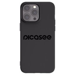 Fekete szilikon tok az alábbi mobiltelefonokra Apple iPhone 15 Pro Max - Picasee - new logo - black