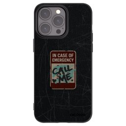 Fekete szilikon tok az alábbi mobiltelefonokra Apple iPhone 15 Pro Max - EMERGENCY