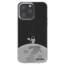 Átlátszó szilikon tok az alábbi mobiltelefonokra Apple iPhone 15 Pro Max - Astronaut