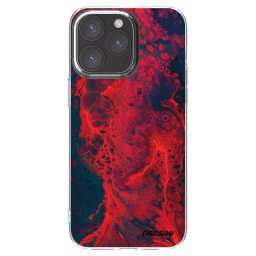 Átlátszó szilikon tok az alábbi mobiltelefonokra Apple iPhone 15 Pro Max - Organic red