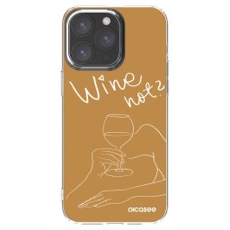 Átlátszó szilikon tok az alábbi mobiltelefonokra Apple iPhone 15 Pro Max - Wine not