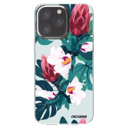Átlátszó szilikon tok az alábbi mobiltelefonokra Apple iPhone 15 Pro Max - Rhododendron