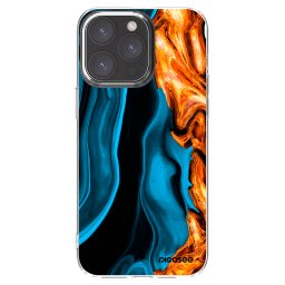 Átlátszó szilikon tok az alábbi mobiltelefonokra Apple iPhone 15 Pro Max - Gold blue