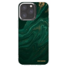 Átlátszó szilikon tok az alábbi mobiltelefonokra Apple iPhone 15 Pro Max - Green