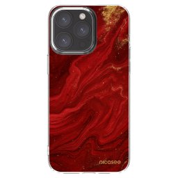 Átlátszó szilikon tok az alábbi mobiltelefonokra Apple iPhone 15 Pro Max - Red