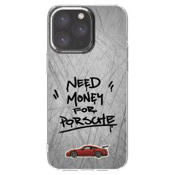 Átlátszó szilikon tok az alábbi mobiltelefonokra Apple iPhone 15 Pro Max - Grey Drift