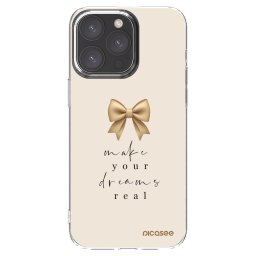 Átlátszó szilikon tok az alábbi mobiltelefonokra Apple iPhone 15 Pro Max - Golden Dream