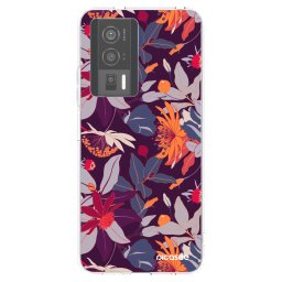 Átlátszó szilikon tok az alábbi mobiltelefonokra Xiaomi Poco F5 Pro 5G - Purple Leaf