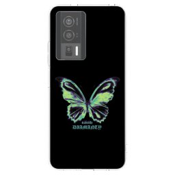 Átlátszó szilikon tok az alábbi mobiltelefonokra Xiaomi Poco F5 Pro 5G - Diamanty Blue