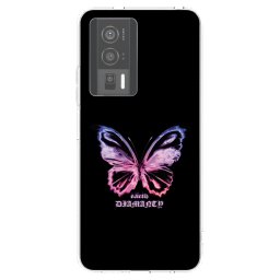 Átlátszó szilikon tok az alábbi mobiltelefonokra Xiaomi Poco F5 Pro 5G - Diamanty Purple
