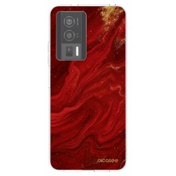 Átlátszó szilikon tok az alábbi mobiltelefonokra Xiaomi Poco F5 Pro 5G - Red