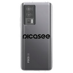 Átlátszó szilikon tok az alábbi mobiltelefonokra Xiaomi Poco F5 Pro 5G - Picasee - new logo - black