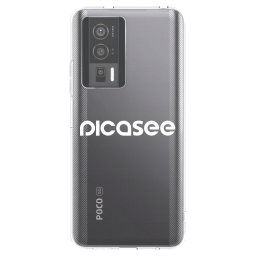 Átlátszó szilikon tok az alábbi mobiltelefonokra Xiaomi Poco F5 Pro 5G - Picasee - new logo - white