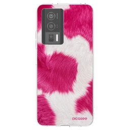 Átlátszó szilikon tok az alábbi mobiltelefonokra Xiaomi Poco F5 Pro 5G - Pink Moo