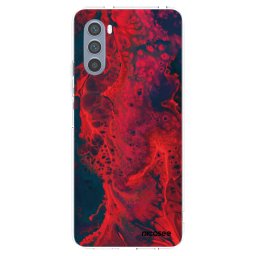 Átlátszó szilikon tok az alábbi mobiltelefonokra Motorola Moto G62 - Organic red