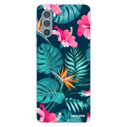 Átlátszó szilikon tok az alábbi mobiltelefonokra Motorola Moto G62 - Pink Monstera