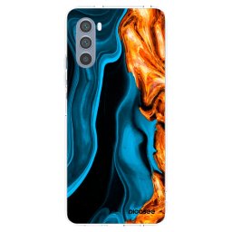 Átlátszó szilikon tok az alábbi mobiltelefonokra Motorola Moto G62 - Gold blue