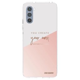 Átlátszó szilikon tok az alábbi mobiltelefonokra Motorola Moto G62 - You create your own opportunities