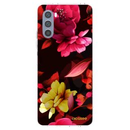 Átlátszó szilikon tok az alábbi mobiltelefonokra Motorola Moto G62 - Dark Peonny