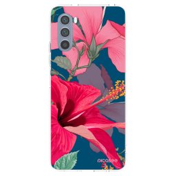 Átlátszó szilikon tok az alábbi mobiltelefonokra Motorola Moto G62 - Hibiscus