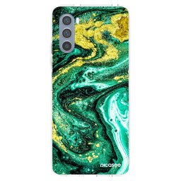 Átlátszó szilikon tok az alábbi mobiltelefonokra Motorola Moto G62 - Green Gold