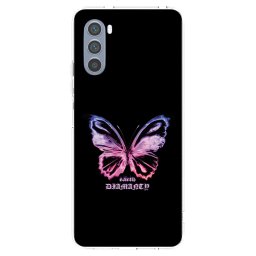 Átlátszó szilikon tok az alábbi mobiltelefonokra Motorola Moto G62 - Diamanty Purple