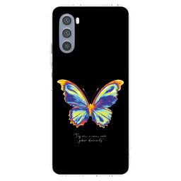 Átlátszó szilikon tok az alábbi mobiltelefonokra Motorola Moto G62 - Diamanty Black